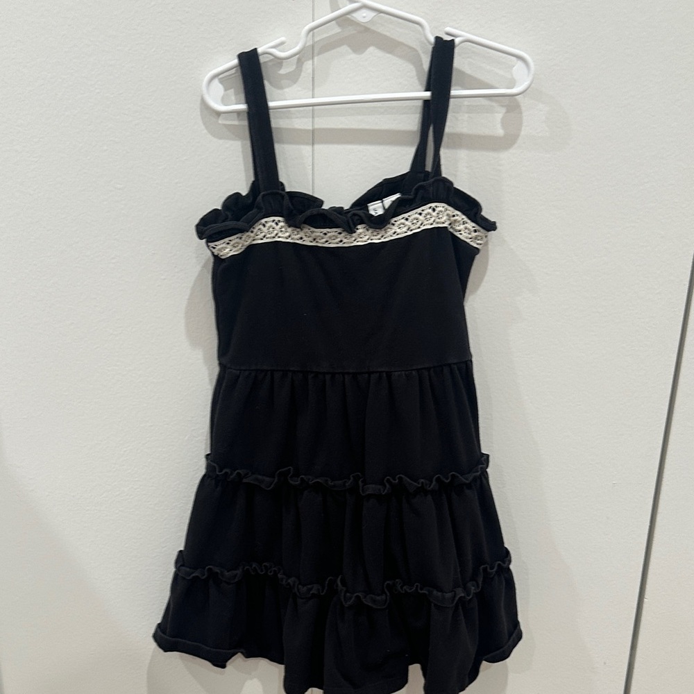 Janie and Jack Black Ruffle Dress